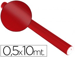 Rollo papel metalizado Sadipal rojo 0,5x10m.